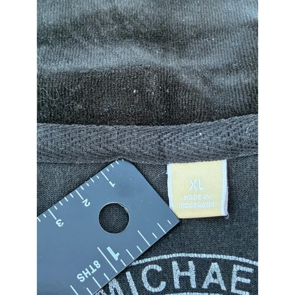 Michael Kors Black Velour Jacket Women’s Size XL Full Zip Athleisure Y2K Style
